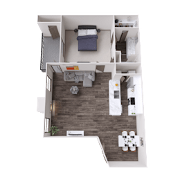 1 bed, 1 bath, 600 sqft, $1,109