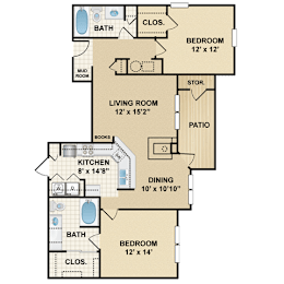 2 beds, 2 baths, 1,138 sqft, $1,805