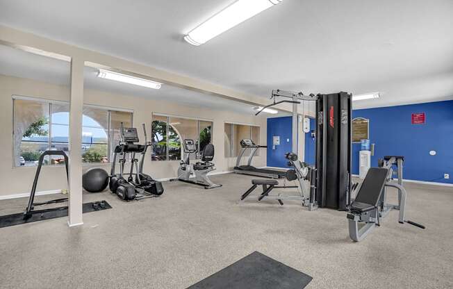 Capistrano Gardens Fitness Room with Gym Equipment