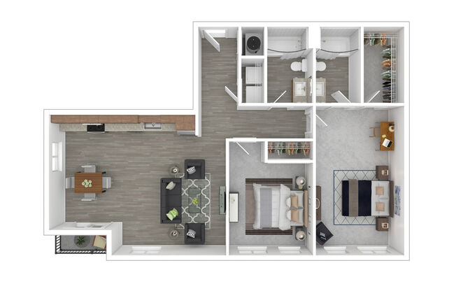 2 beds, 2 baths, 1,094 sqft, $2,045