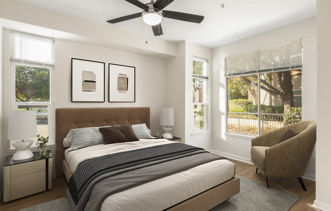 Bedroom with Hard Surface Flooring