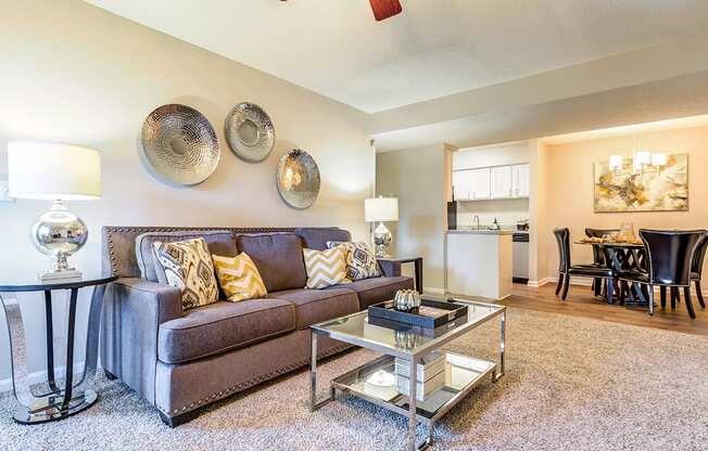 Living Room With Dining Area at Canter Chase Apartments, Kentucky, 40242