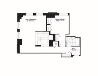 1 bed, 1 bath, 748 sqft, $2,462