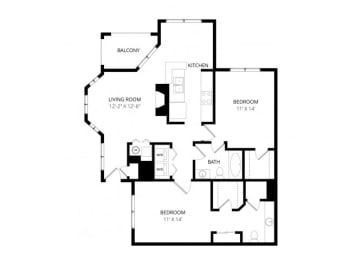 2 beds, 2 baths, 1,051 sqft, $1,690