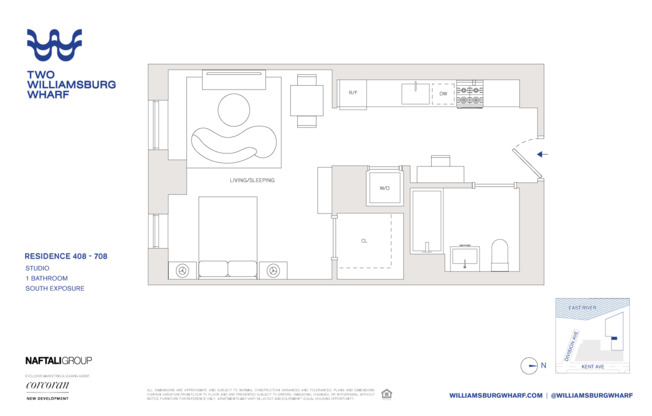 Studio, 1 bath, $3,975, Unit 508