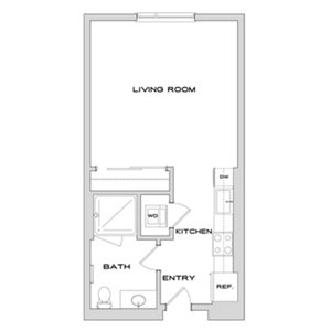 Studio, 1 bath, 507 sqft, $3,067