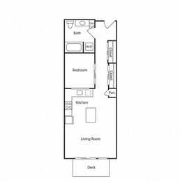 1 bed, 1 bath, 596 sqft, $1,840