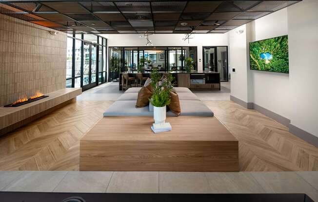 media room and entertainment center at North Grove