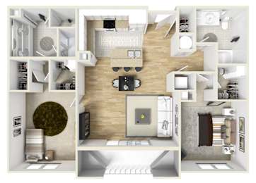 2 beds, 2 baths, 1,199 sqft, $2,650