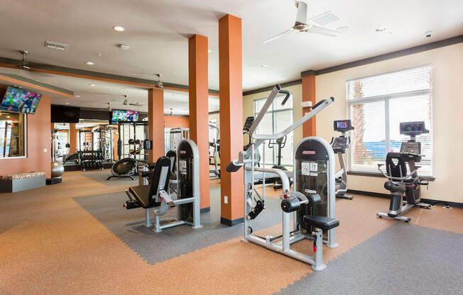 Fitness center with equipment at LandonHouse