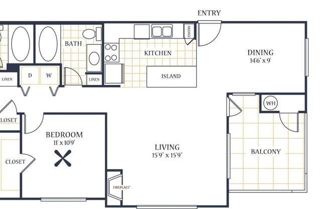 2 beds, 2 baths, 1,133 sqft, $3,149