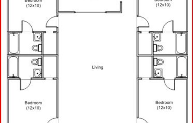 1 bed, 1 bath, $700, Unit A-12 - A University Commons - Room A