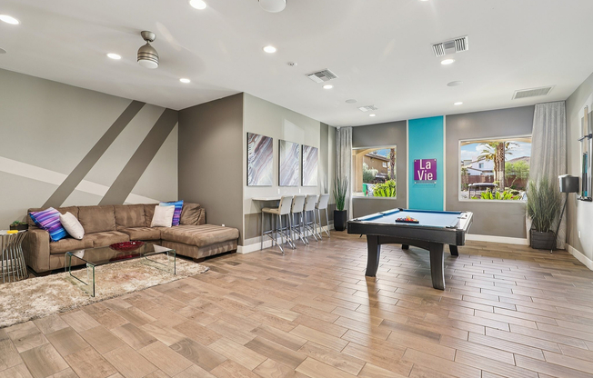 Pool Table and TV Lounge