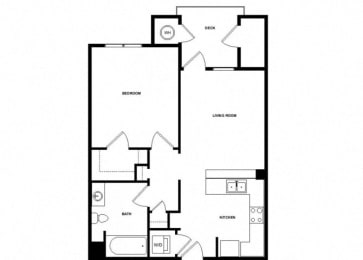 1 bed, 1 bath, 694 sqft, $2,150