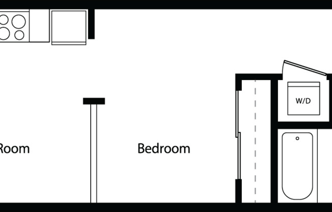 Studio, 1 bath, 583 sqft, $1,692, Unit 414