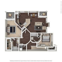 2 beds, 2 baths, 1,335 sqft, $2,063