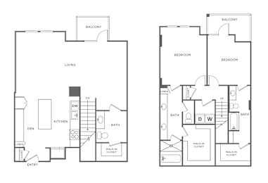 2 beds, 2.5 baths, 1,842 sqft, $4,348