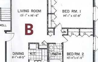 2 beds, 1 bath, 775 sqft, $1,400