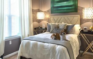 Bedroom With Expansive Windows at Berkshire Main Street, North Carolina, 27705