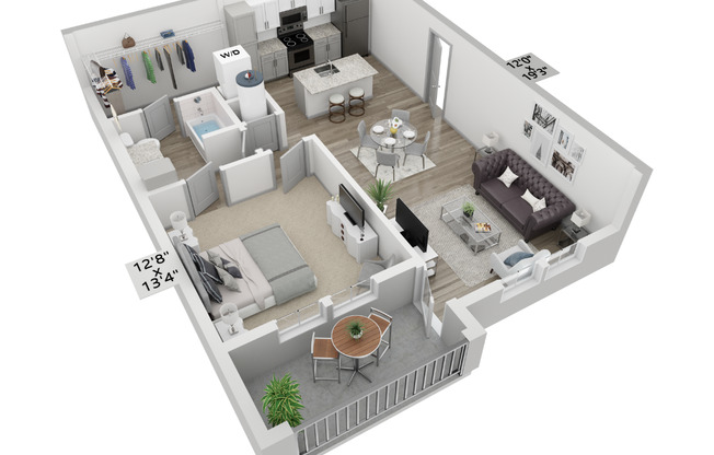 1 bed, 1 bath, 756 sqft, $1,290