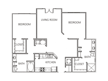 2 beds, 2 baths, 1,234 sqft, $1,906