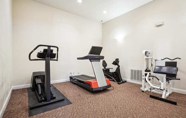 the gym with exercise equipment at the preserve at greatstone