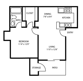 1 bed, 1 bath, 655 sqft, $1,085