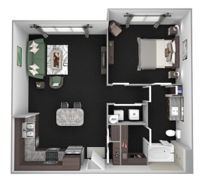 1 bed, 1 bath, 767 sqft, $1,338