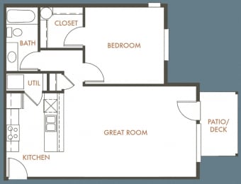 1 bed, 1 bath, 726 sqft, $1,911