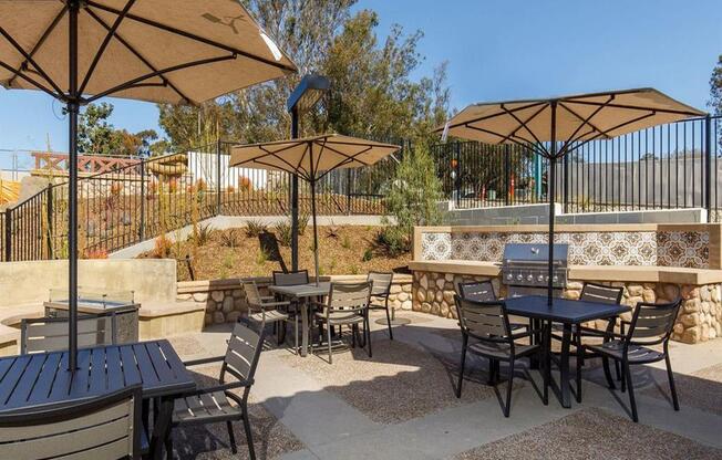 Barbecue area with tables to sit