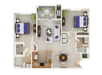 2 beds, 2 baths, 985 sqft, $2,715