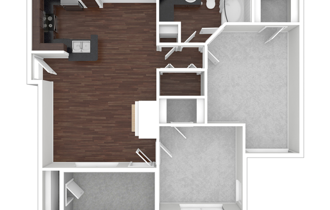 2 beds, 1 bath, 898 sqft, $1,280