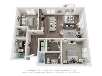 2 beds, 2 baths, 987 sqft, $1,675