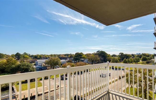 Balcony area with River Views at The Lafayette, Norfolk, Virginia