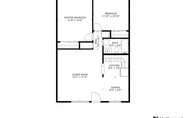 2 beds, 1 bath, 900 sqft, $1,290, Unit 8