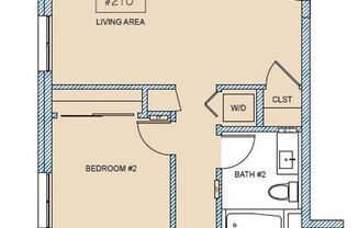 2 beds, 2 baths, 1,050 sqft, $3,150, Unit 310