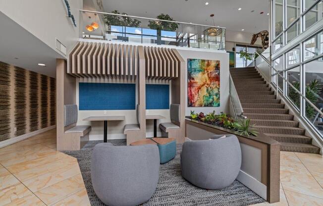 the lobby or reception area at embassy suites los angeles glendale