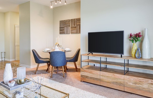Open Floorplan with Living Room and Separate Dining Room | Canton Woods apartments in MA