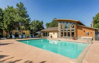 Copper Flats - Swimming Pool with Lounge Seating Attached to Leasing Office