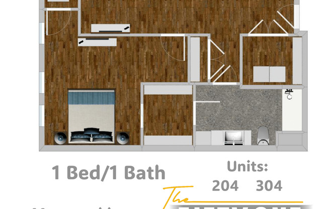 1 bed, 1 bath, 762 sqft, $1,535, Unit 304