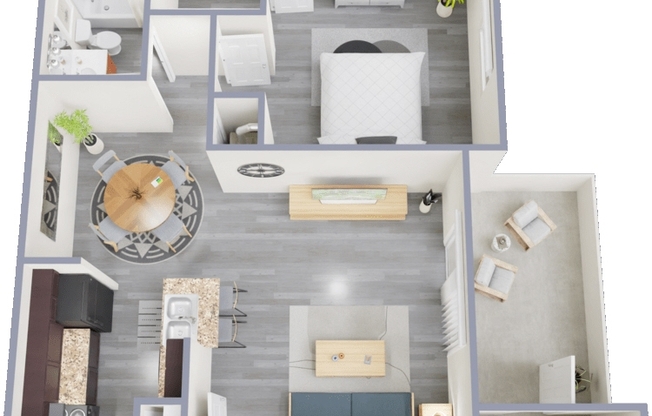 1 bed, 1 bath, 551 sqft, $1,071