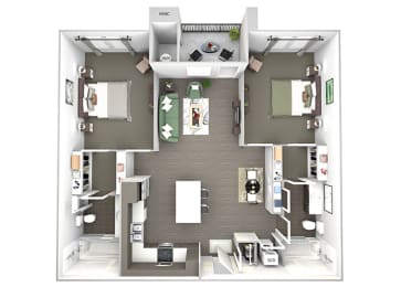2 beds, 2 baths, 1,107 sqft, $2,462