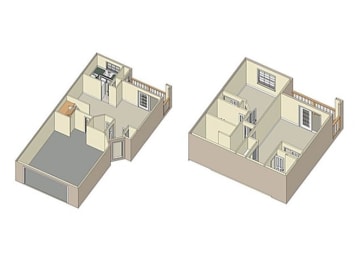 Two bedroom floor plan