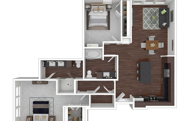 2 beds, 2 baths, 1,165 sqft, $2,160