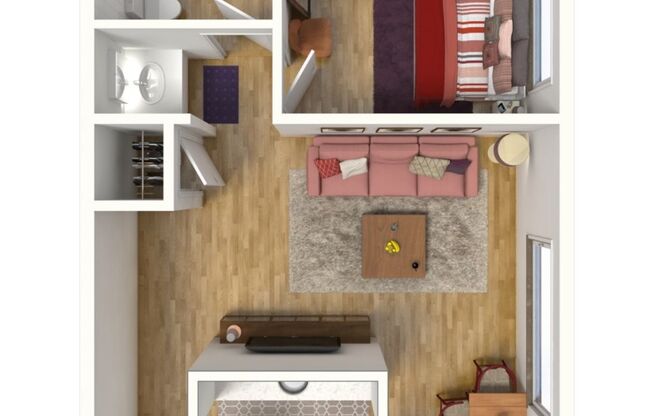 1 bed, 1 bath, 660 sqft, $1,380, Unit 72