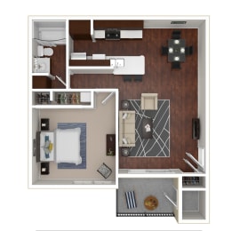 1 bed, 1 bath, 763 sqft, $2,615