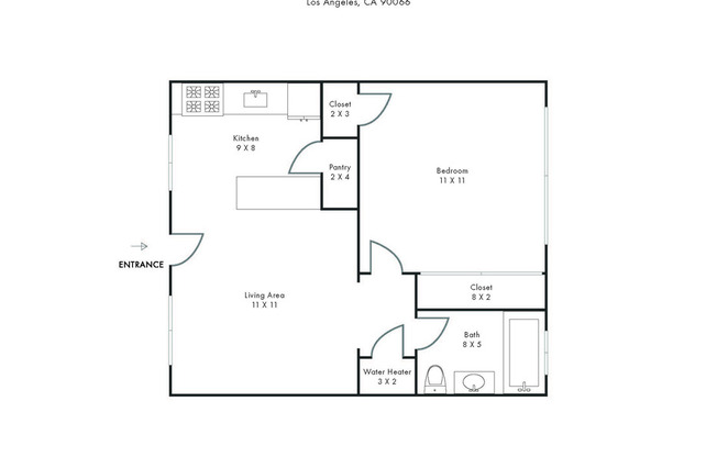 1 bed, 1 bath, 550 sqft, $2,450, Unit 14