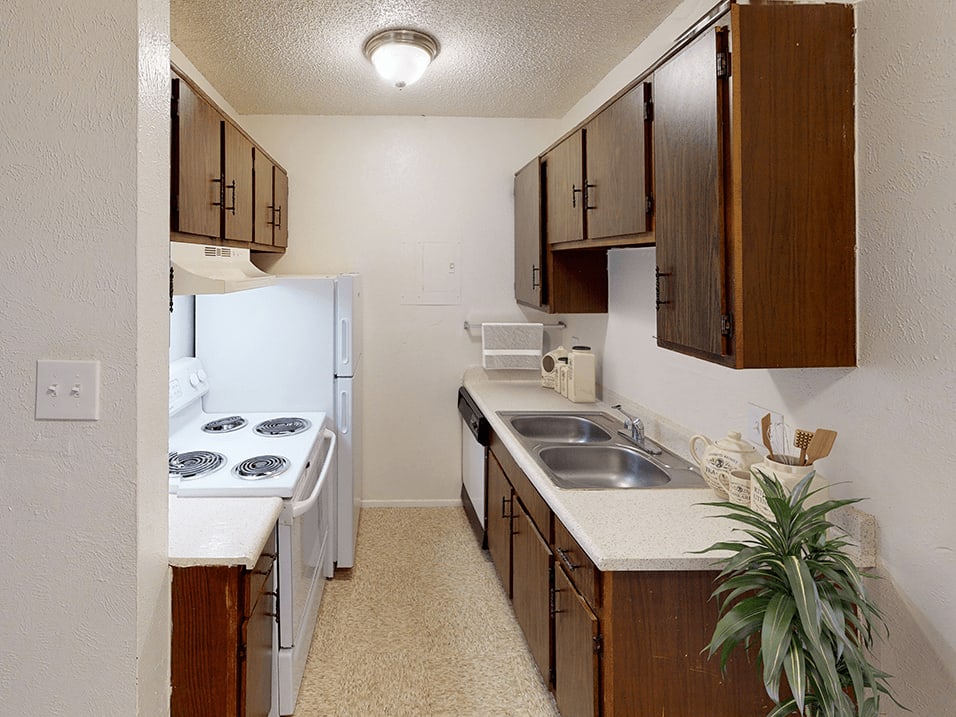 Kitchen with Double-Bowl Sink