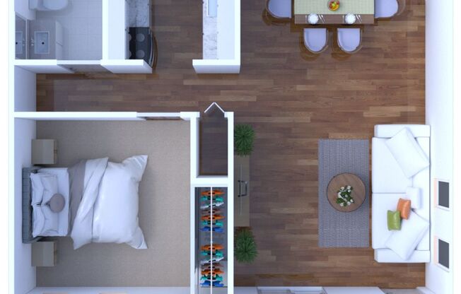 1 bed, 1 bath, 677 sqft, $1,475
