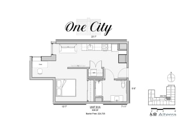 1 bed, 1 bath, 509 sqft, $1,966